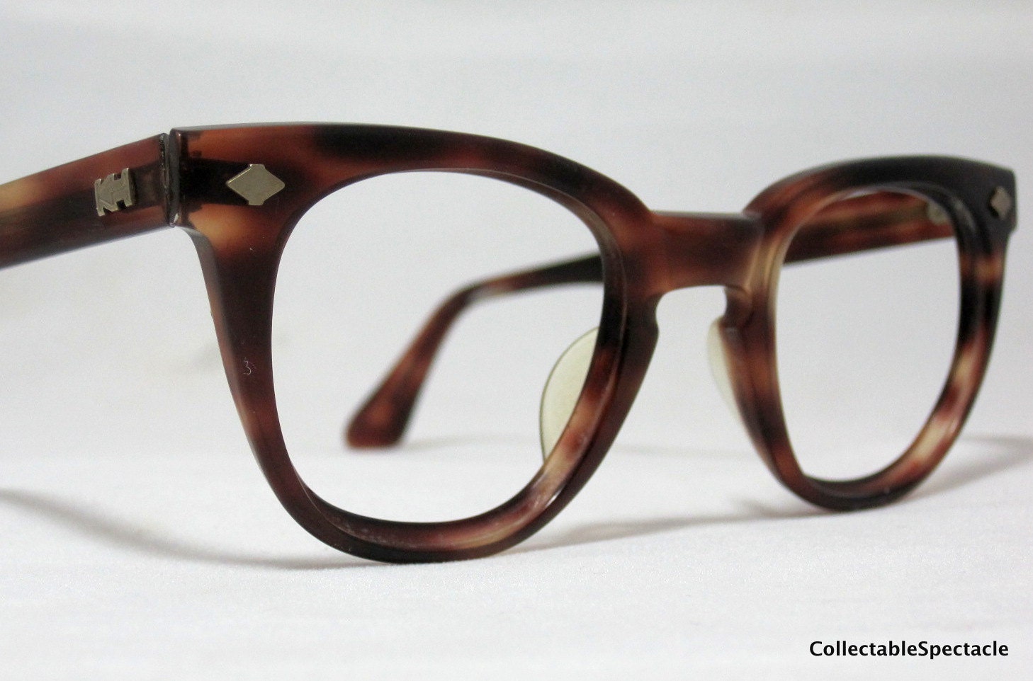 Vintage Eyeglasses Mens 50s 60s Tortoise By Collectablespectacle