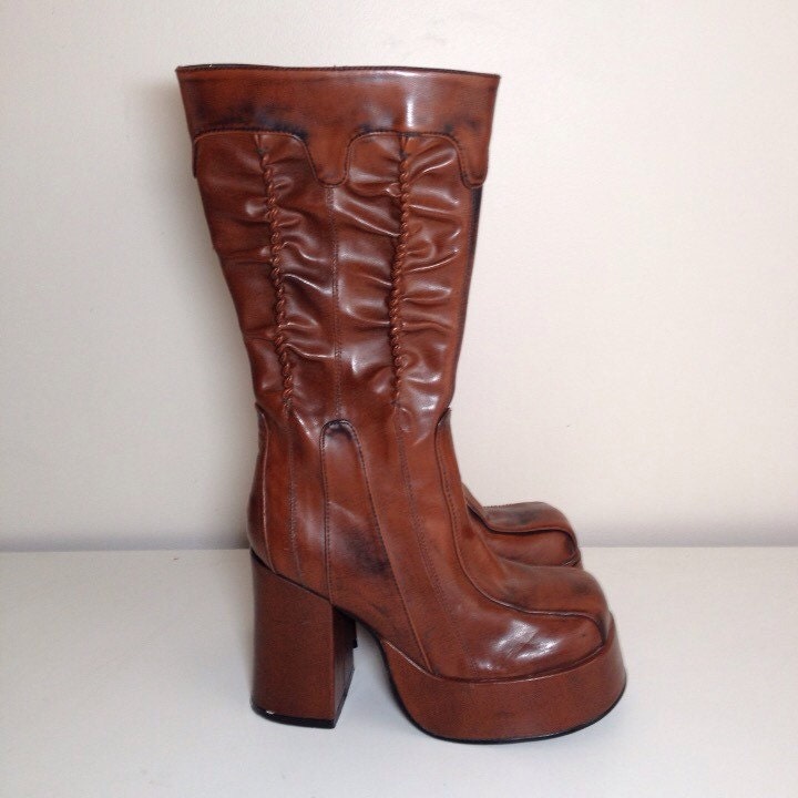 dark brown platform boots