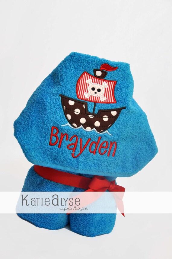 Personalized Kids Hooded Bath or Beach Towel Choose by KatieAlyse