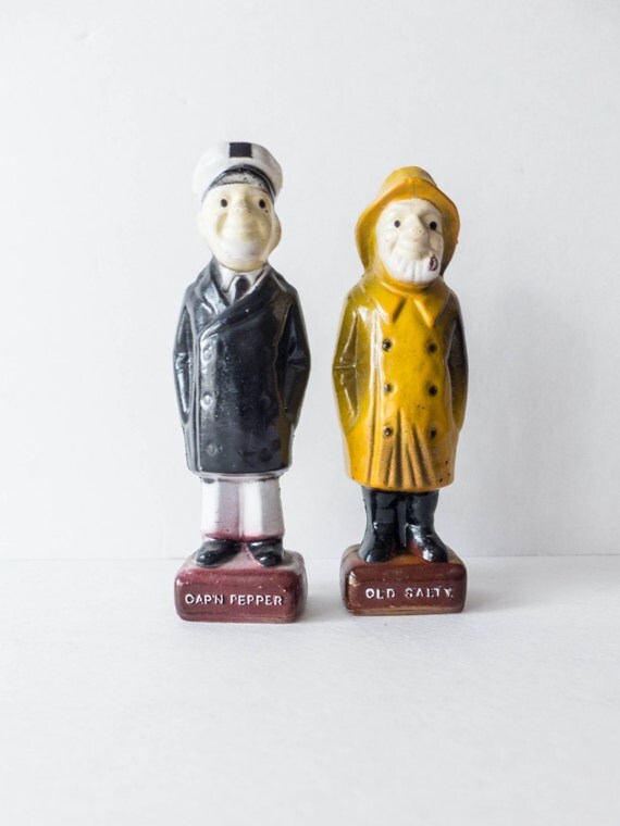 Captain Cap'n Pepper Old Salty Salt and Pepper Shakers
