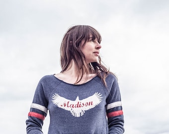 Madison Eagle Off-The-Shoulder Sweatshirt