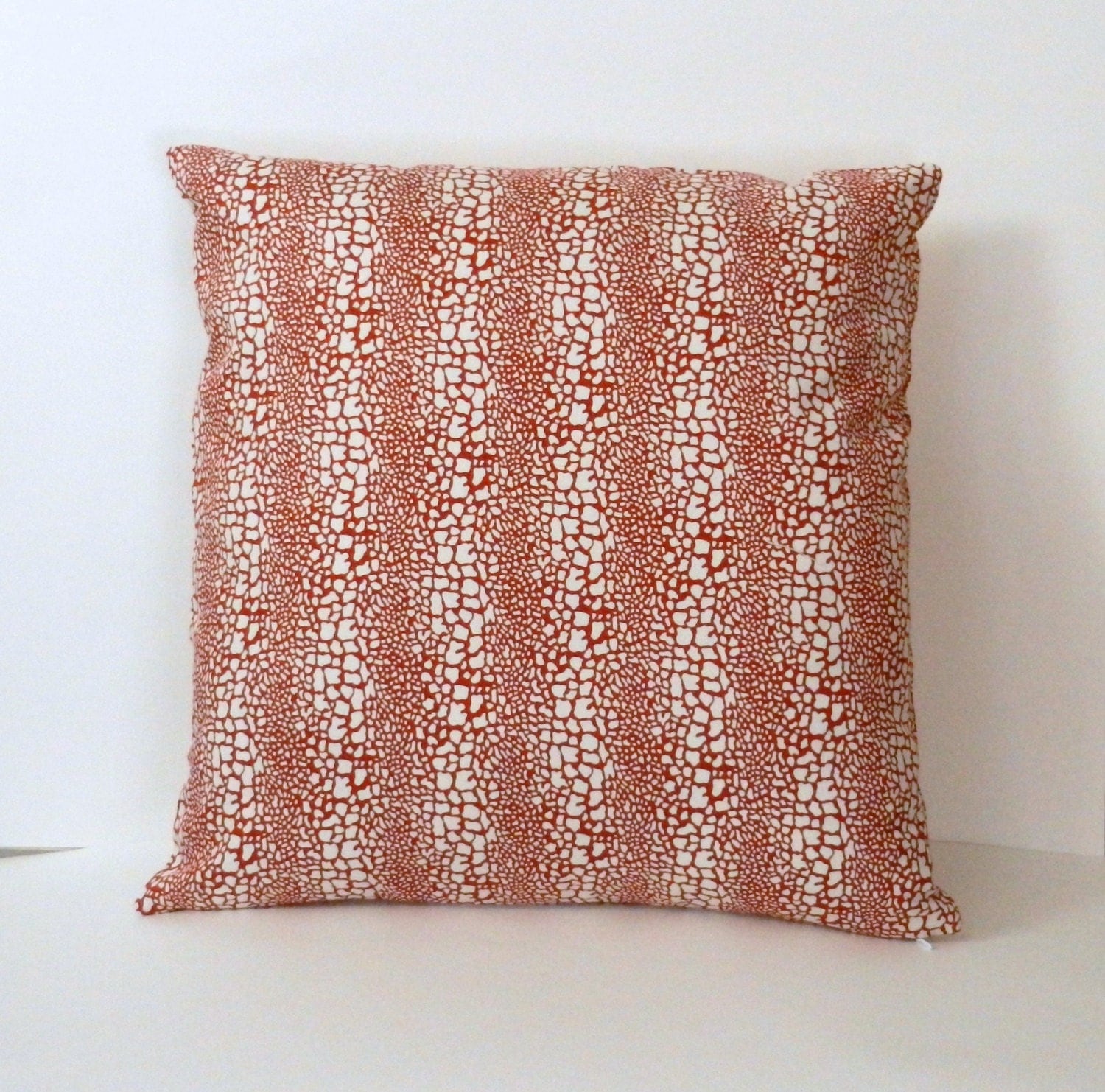 Animal Print Throw Pillow Cover Snakeskin pattern Red and
