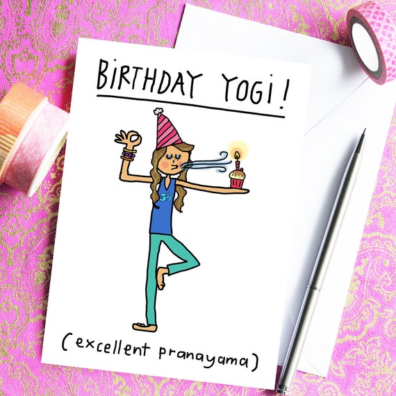 Carte Anniversaire Yoga