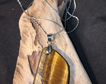 Free-form Golden Tiger Eye Necklace - Item 1408