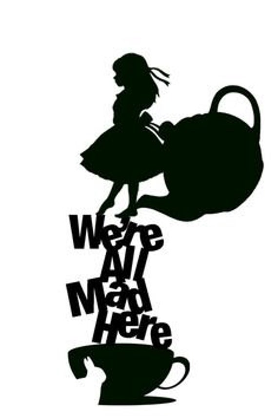 Vinyl Decal Alice In Wonderland Inspired