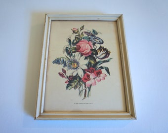 Vintage Framed Floral Lithograph Paul Jerrard