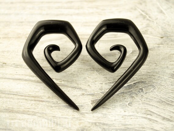 Ear Plugs Pentagon Piercing Earrings Horn Expanders Gauges 16g 14g 12g ...