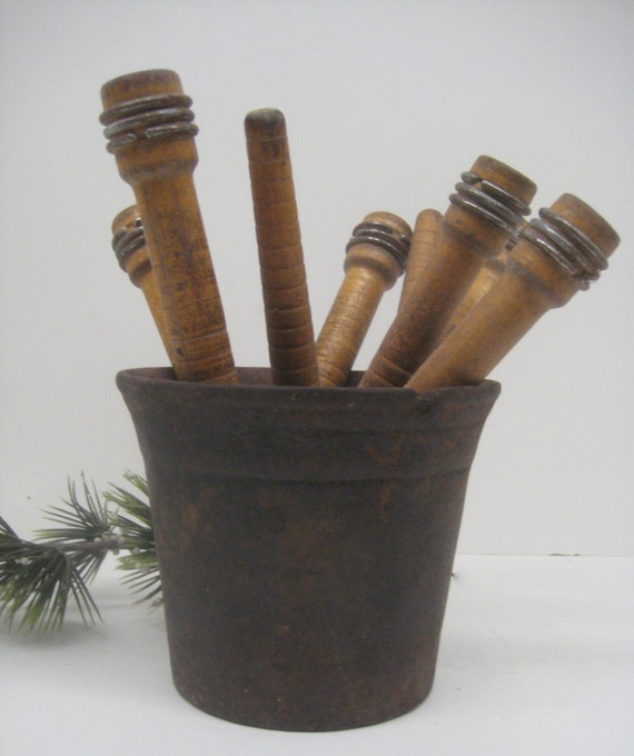 Antique Crucible Cast Iron Vessel or Vase RePurpose by MyBarn