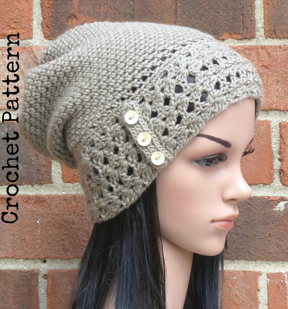Download CROCHET HAT PATTERN Instant Pdf Download Aerith Slouchy