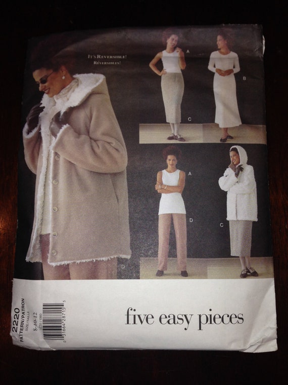 Vogue 90s Sewing Pattern 2220 Misses/Misses Petite Jacket, Dress, Top, Skirt and Pants Size 8-10-12
