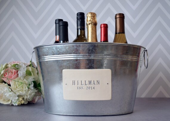Personalized Large Champagne Tub