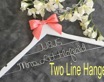 Wedding hanger/ SALE / personalized Bridal hanger/TWO Tier hanger / perfect bridal shower gift , u pick any name , bridal party gift