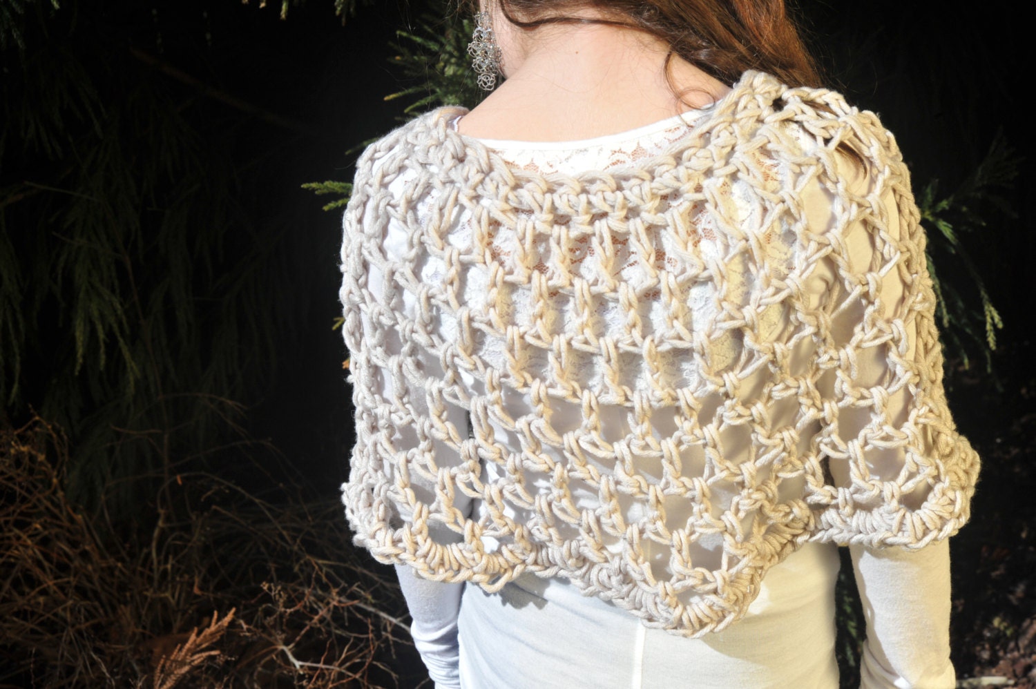 Crochet Shawl Women's Wrap Shoulder Wrap by amezarcreations