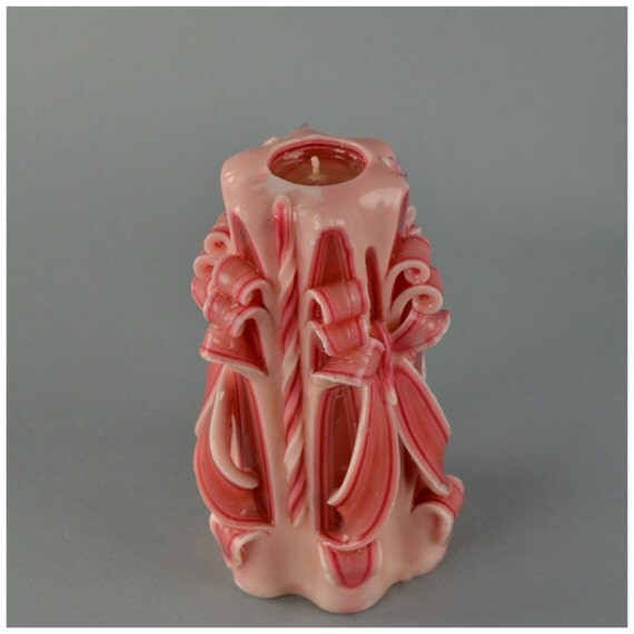 Vintage Red Ribbon Candle by Sassafrassxoxo on Etsy