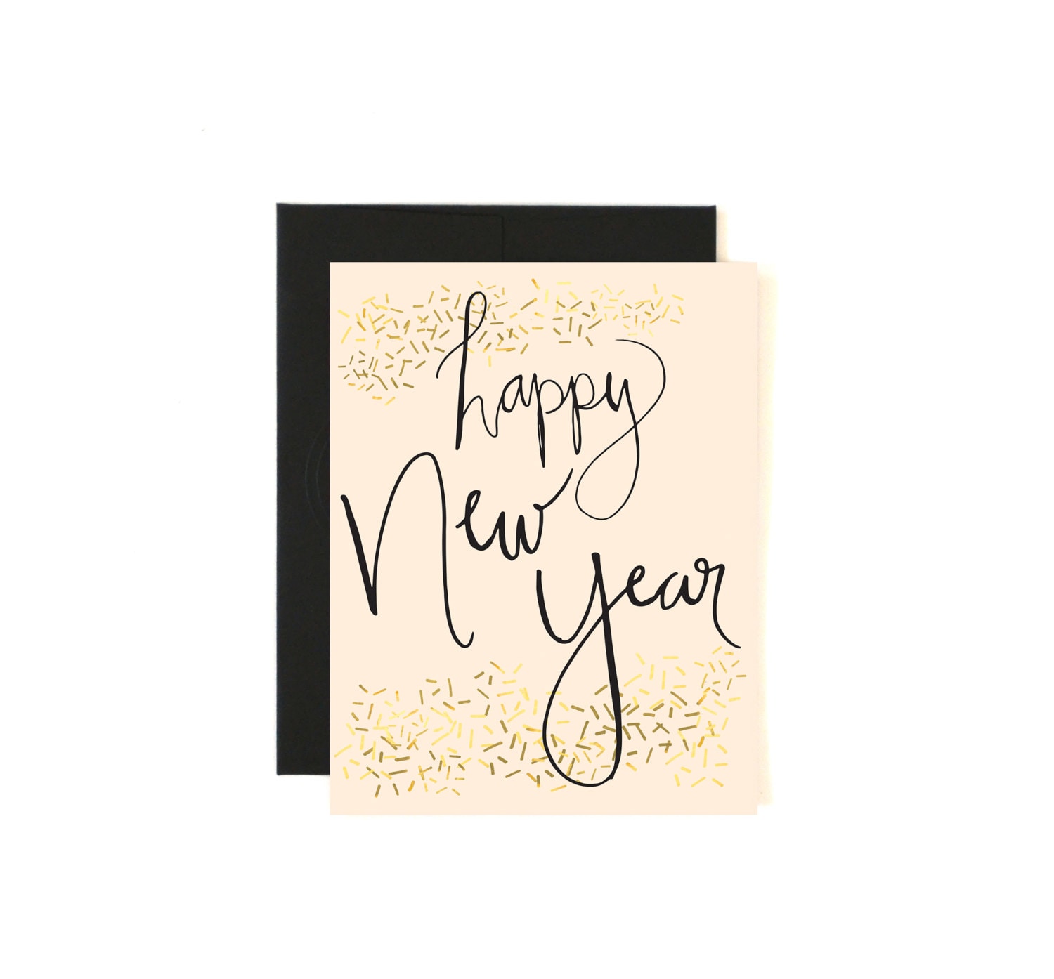 Happy New Year Card Holiday Card Seasons Greeting Card