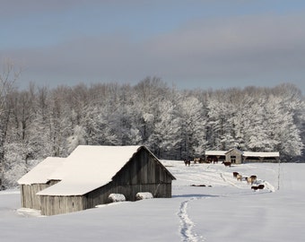 Photographie hiver, photo neige, ph oto grange, paysage blanc, photo ...