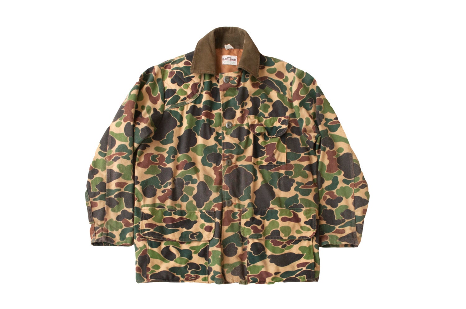 camo hunting jacket men's vintage duck camouflage saftbak