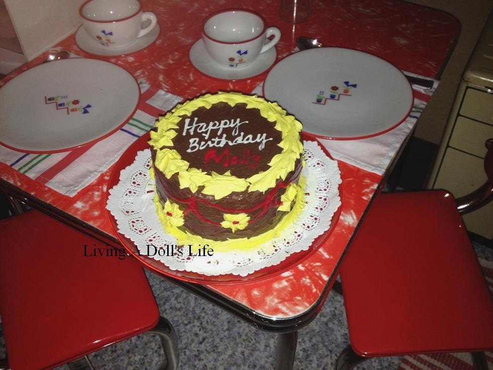 Happy Birthday Molly Cake American Girl by LivingADollsLife