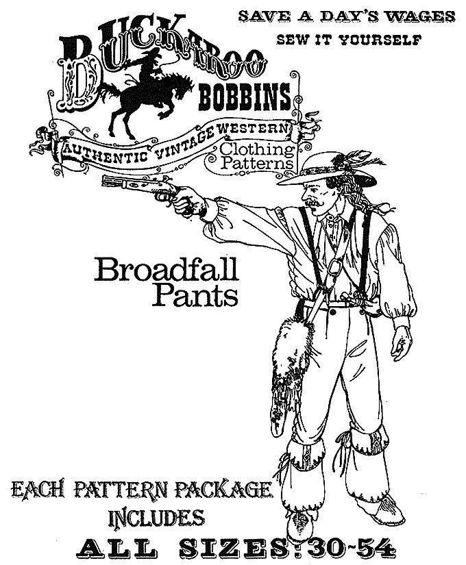 Buckaroo Bobbins Historic Pioneer Mountainman Broadfall Pants
