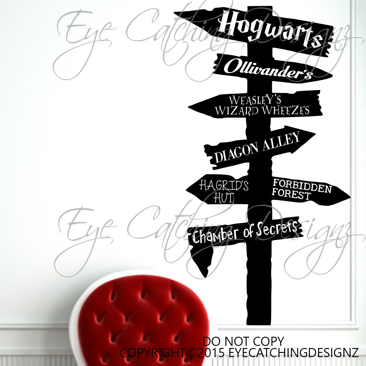 Harry Potter Hogwarts Road Sign 2 Hagrid Ollivanders Wand