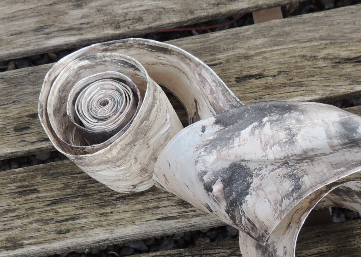 Birch Bark Paper Ribbon Garland Wired 3 x 84