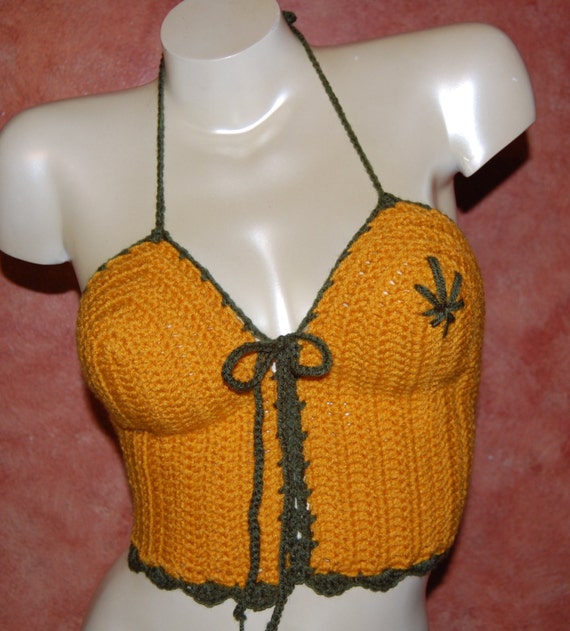 Crochet Festival Top with Leaf Design