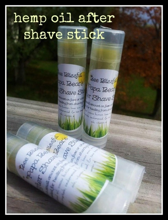 AFTER SHAVE STICK Organic Hemp Oil After by BeeBlissfulBeauty