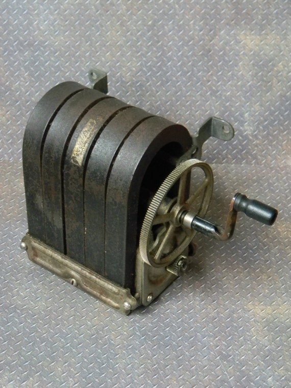 Massive Antique 5 Bar Hand Generator Tested Working