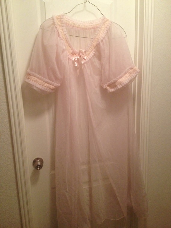 sheer pink robe