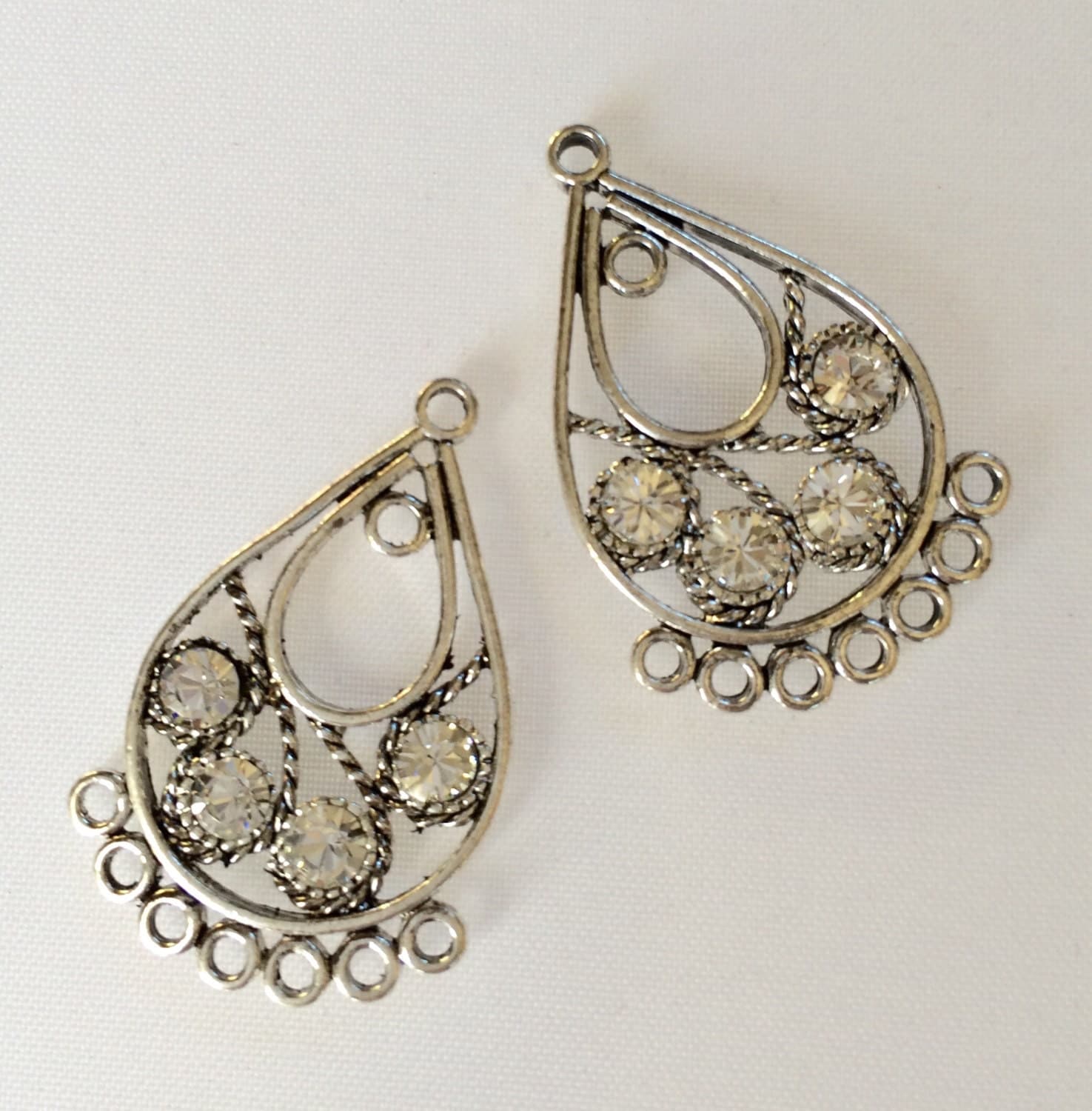 Chandelier Drop Earring Findings Silver by HeidemarieMDesign