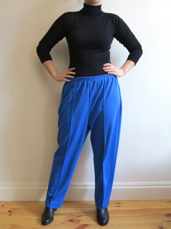 royal blue stretch pants