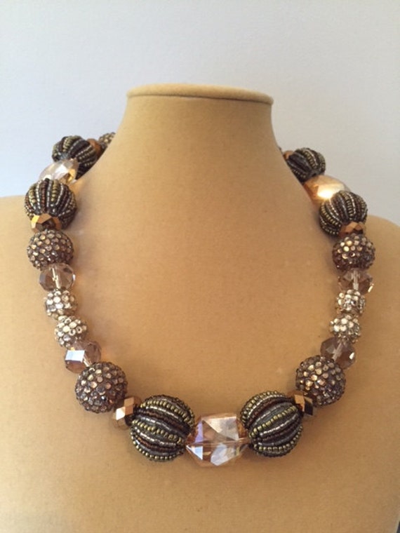 Golden Rod Fancy Bead Necklace Fancy Bead Necklace Beaded