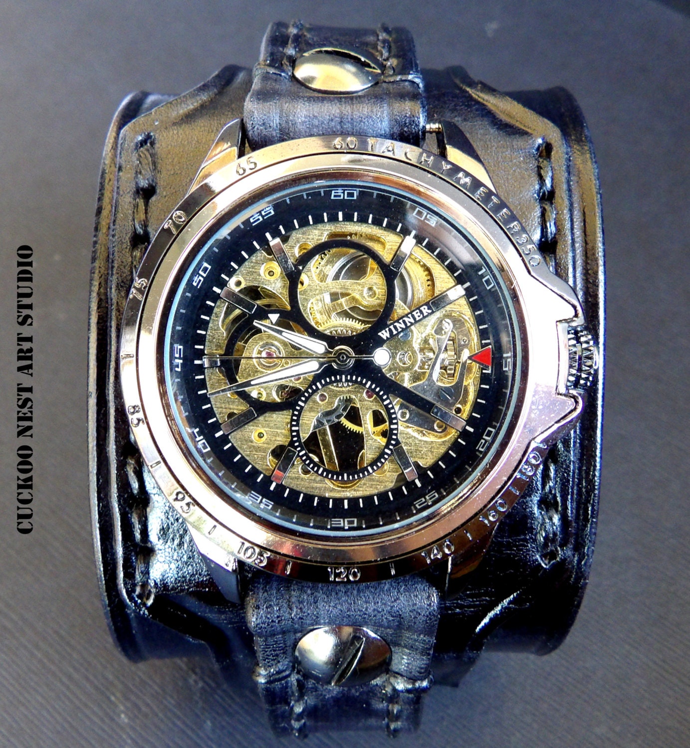 Cuff Watch Men's Leather Watch Cuff Men's Leather