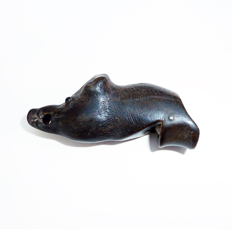 vintage wooden rattle scare bird hunting handmade in