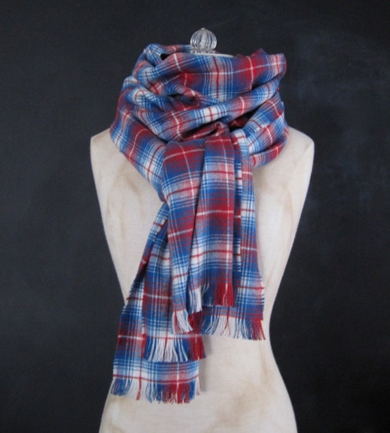 PLAID scarf // soft plaid flannel oversized scarf by BraveNouvelle