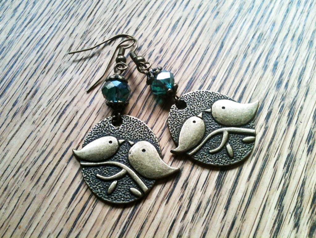 swarovski bird earrings