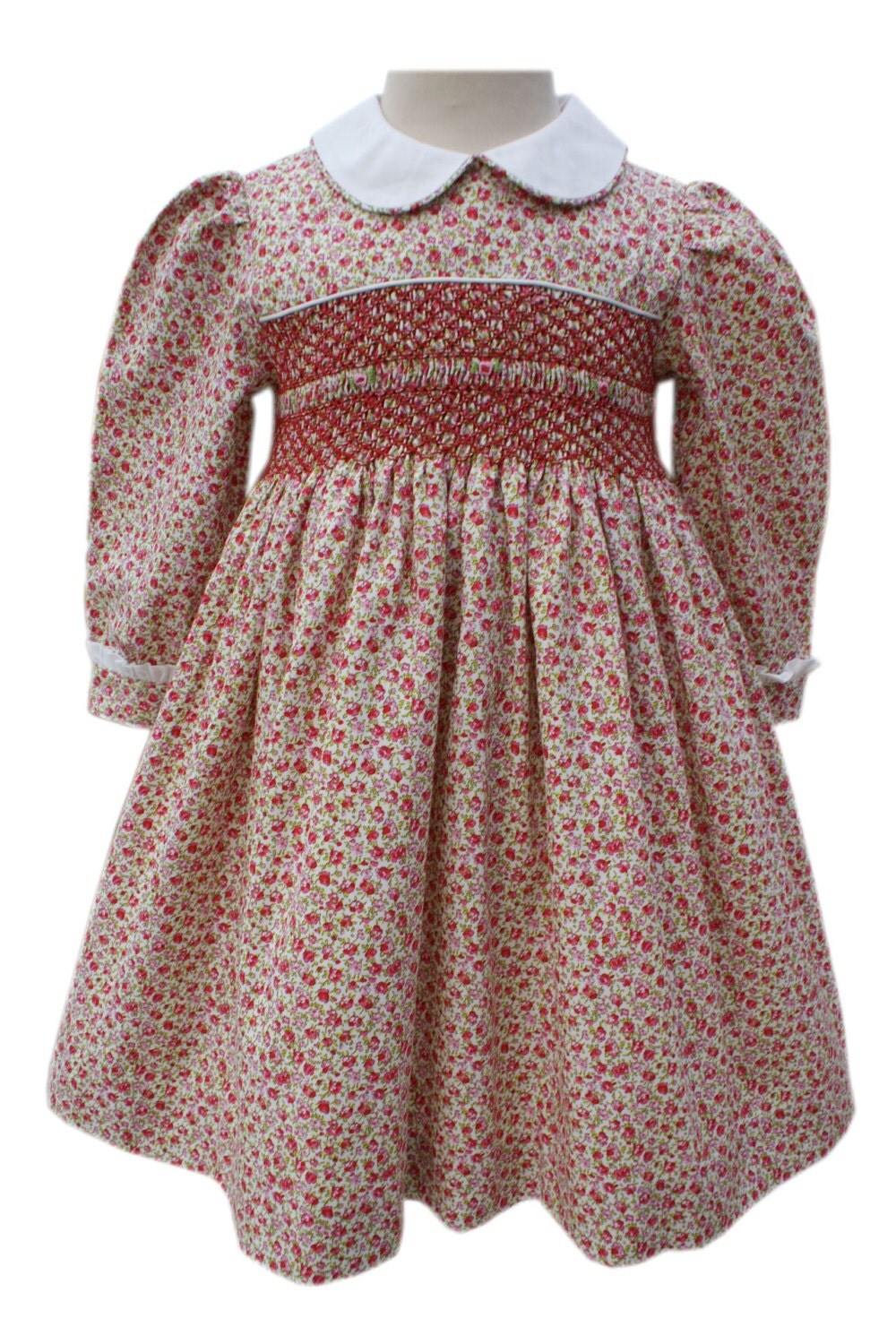 Fall Winter girls dress with peter pan collar and by CarouselWear