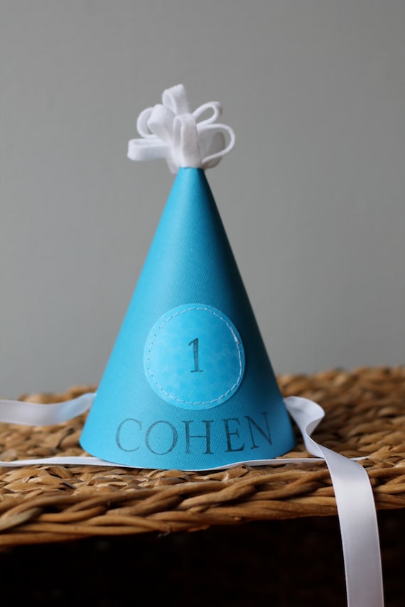 ANY COLOR: 1st Birthday Custom Name Party Hat - Photo Prop - Cake Smash - First Birthday Party Decor