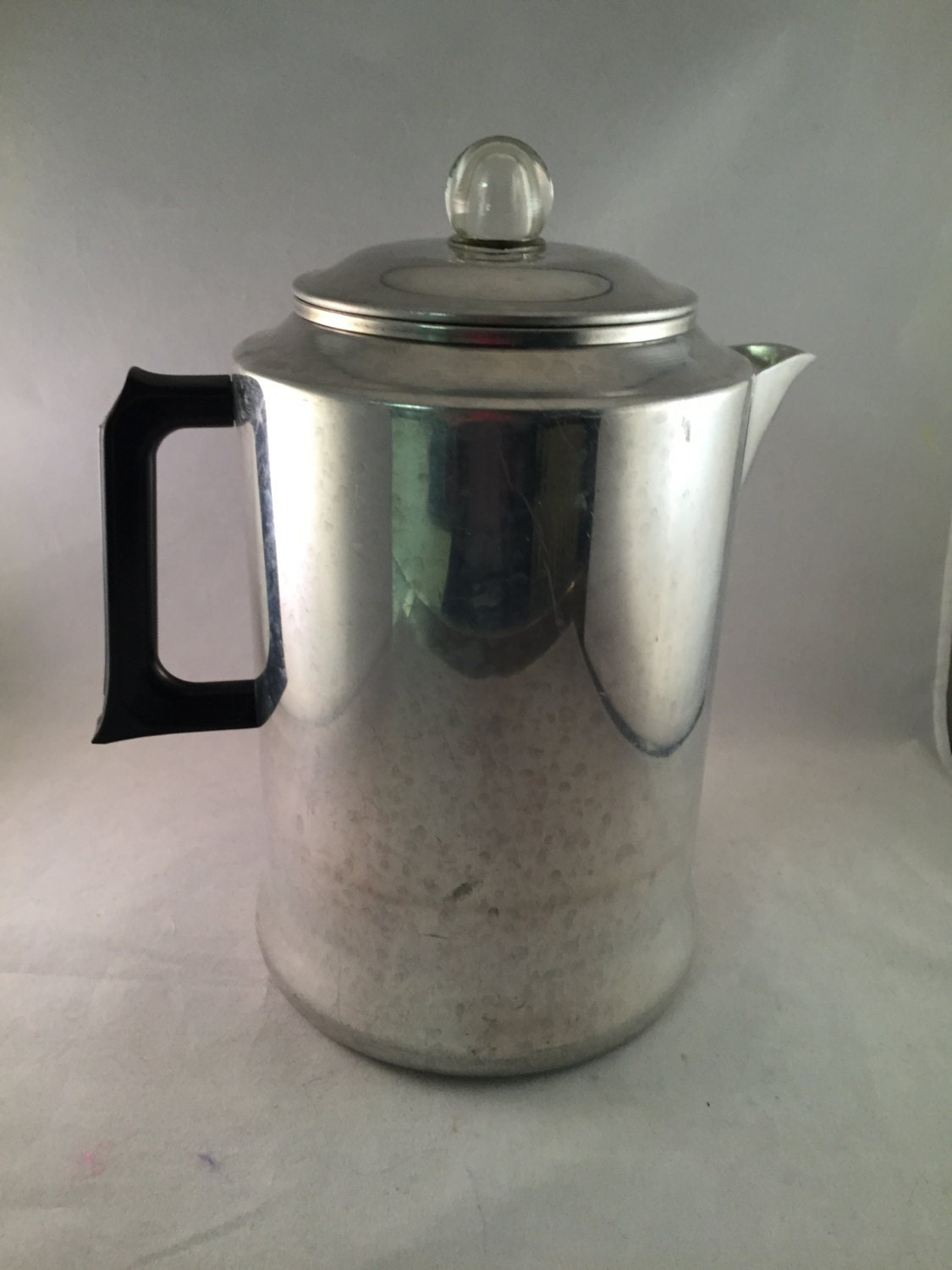 Vintage Extra Large Aluminum Coffee Pot Percolator