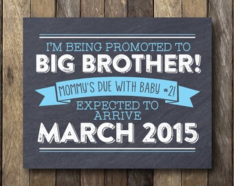 Big Brother Announcement - I'm Being Promoted to Big Brother - Printable Pregnancy Announcement - Pregnancy Reveal Sign - Big Brother Prop