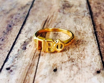 Pi Beta Phi Classic Letter Ring | Sorority Ring | Pi Beta Phi Ring | Pi Phi Ring | Pi Beta Phi Jewelry | Sorority Jewelry