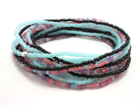 Seed Bead Wrap Stretch Bracelets Stacking Beaded Boho By Jewelriot 