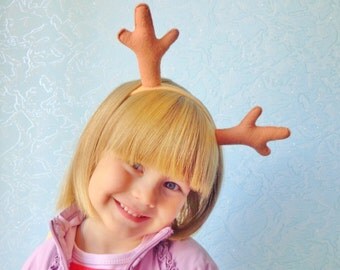 Deer antler headband Reindeer antlers Horns for child Baby horns Christmas costume Toddler Deer antler Select your color!