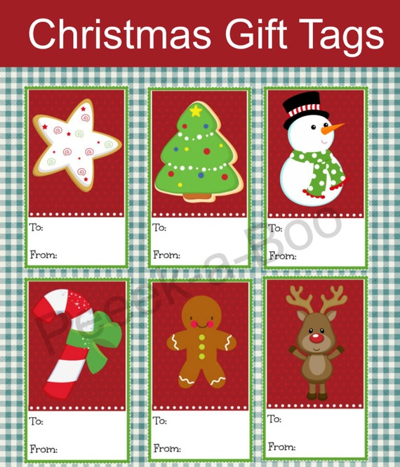 Items similar to Printable Christmas Gift Tags / Instant Download ...