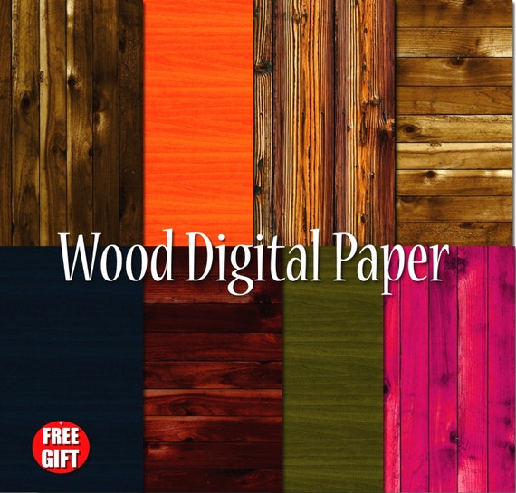 Dark Wood digital paper Wood texture Wood wall art print Scrapbook paper Wood digital background Wood clipart Primitive wood patterns wooden
