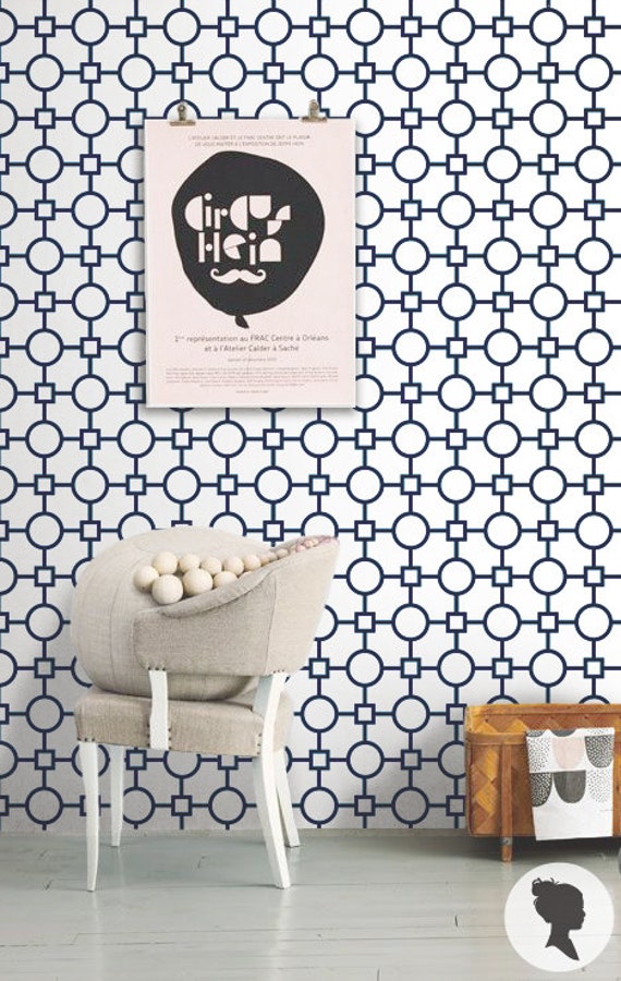 Geometric Pattern Self Adhesive Wallpaper D081 by Livettes on Etsy