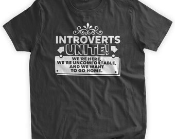 Introverts Unite T-shirt Funny Introverted Invert Personality T-Shirt Quiet Time down timeFamily Mens Ladies Womens Youth Kids Tshirt