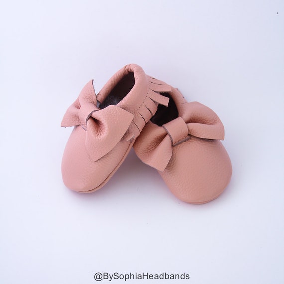 Baby Moccasins Light Pink Baby Moccasins Baby by BySophiaBaby