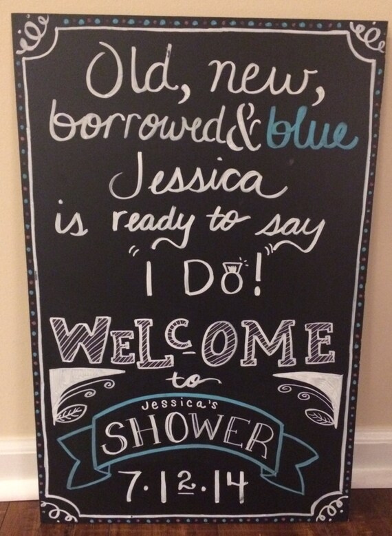 Bridal Shower Chalkboard Sign