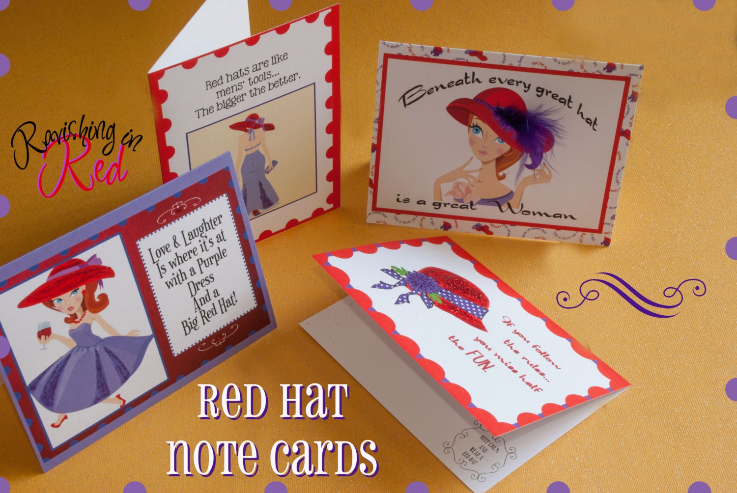 Red Hat greeting card red hat society red hat ladies